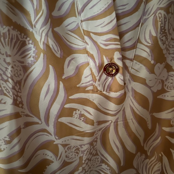 Lilly Pulitzer Tan and Pink Long Sleeve Dress - Picture 4 of 5